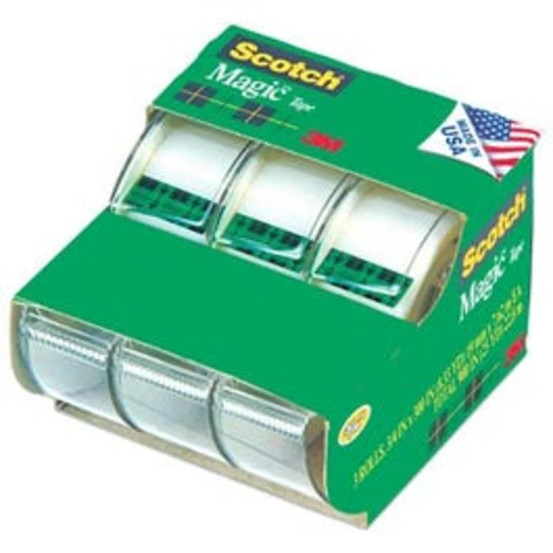 Invisible Magic Tape, Matte Finish, 3/4 x 300-In., 3-Pk.