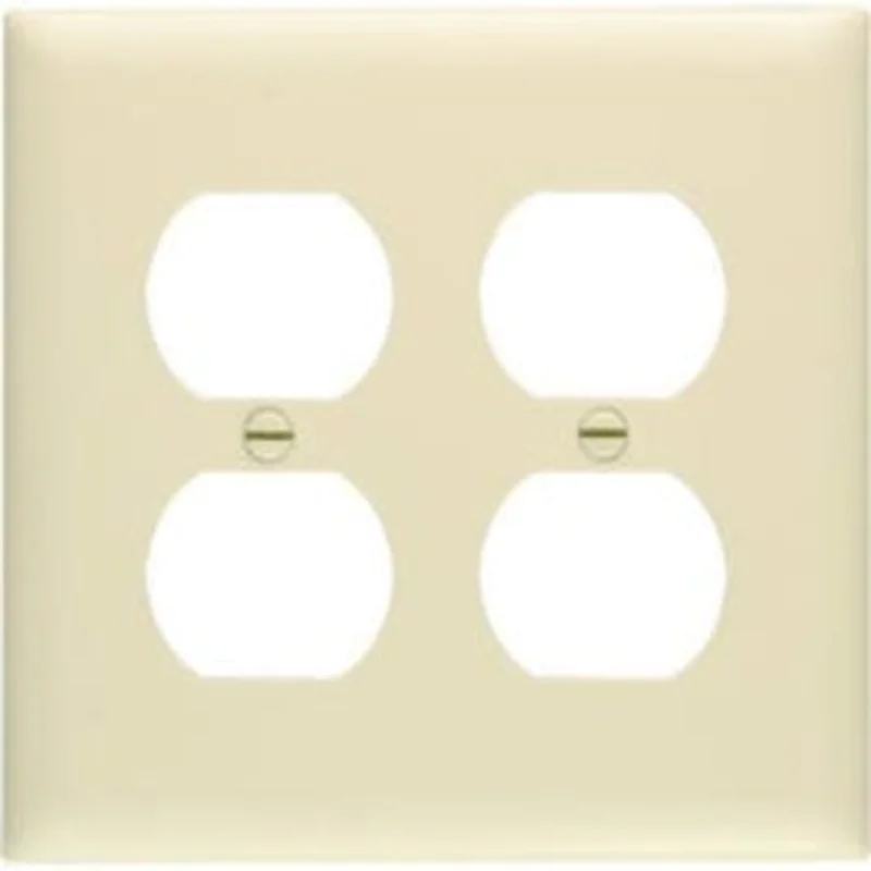 Ivory 2-Duplex Outlet Openings