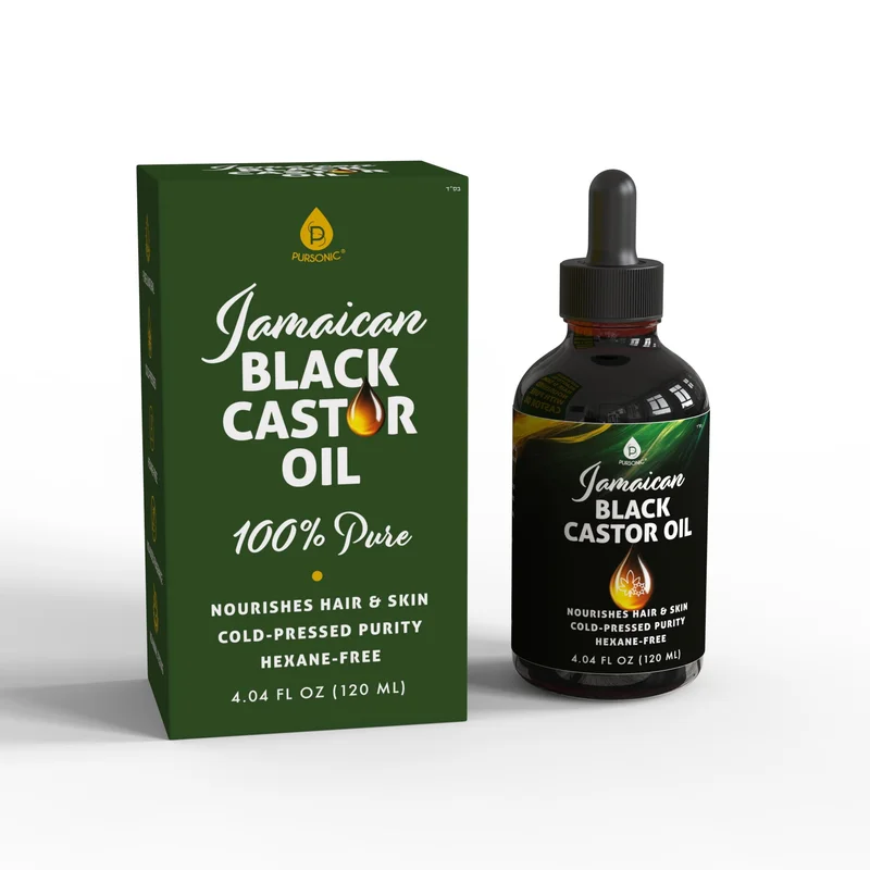 Jamaican Black Castor Oil 100% Pure, Cold-Pressed Nourishment for Hair & Skin