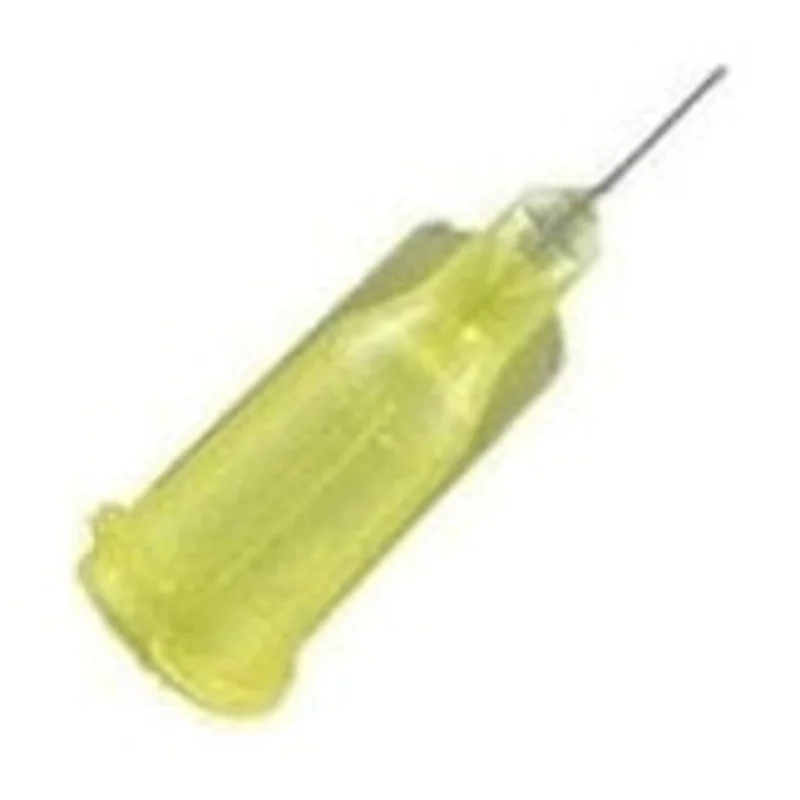 Jensen NT Precision Dispensing Tips (Push-On & Luer-Lock) Family - Steel 1/2-Inch Yellow 32-Gauge