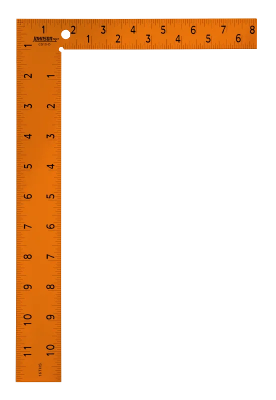 Johnson Level 8" x 12" Easy-Read Steel Carpenter Square