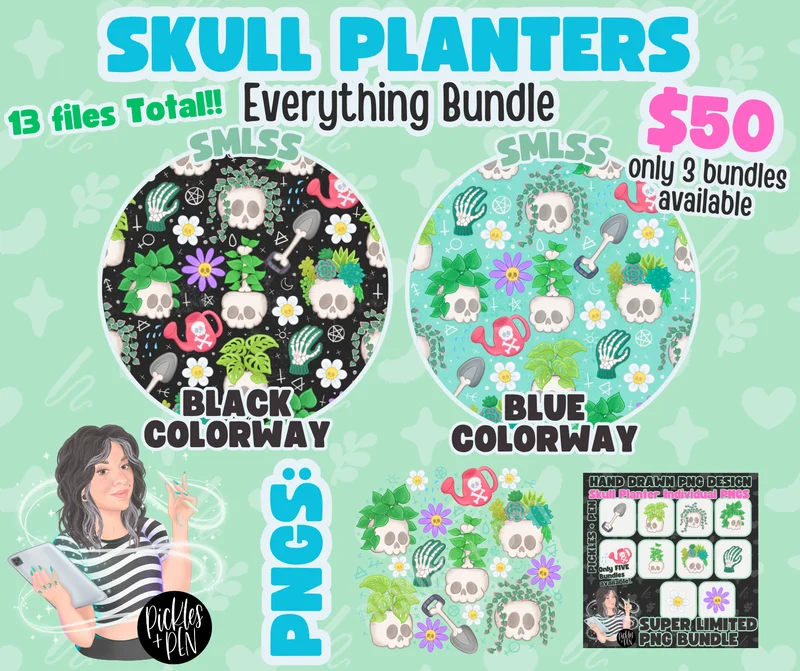 JUST FOR REPS Skull Planter EVERYTHING BUNDLE [ONLY THREE]
