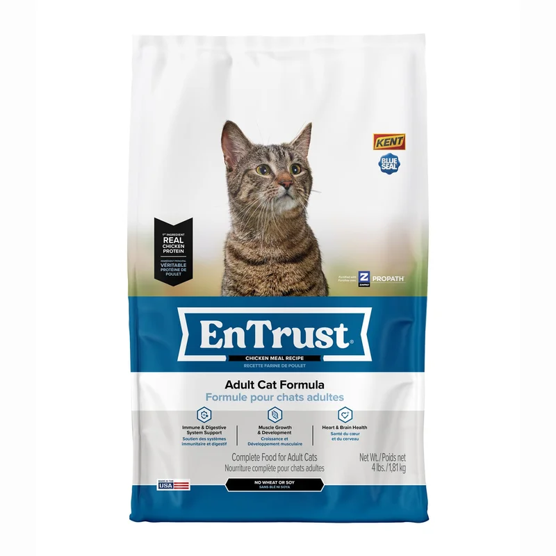 Kent Blue Seal EnTrust Adult Cat Formula Chicken Meal Recipe Cat Food