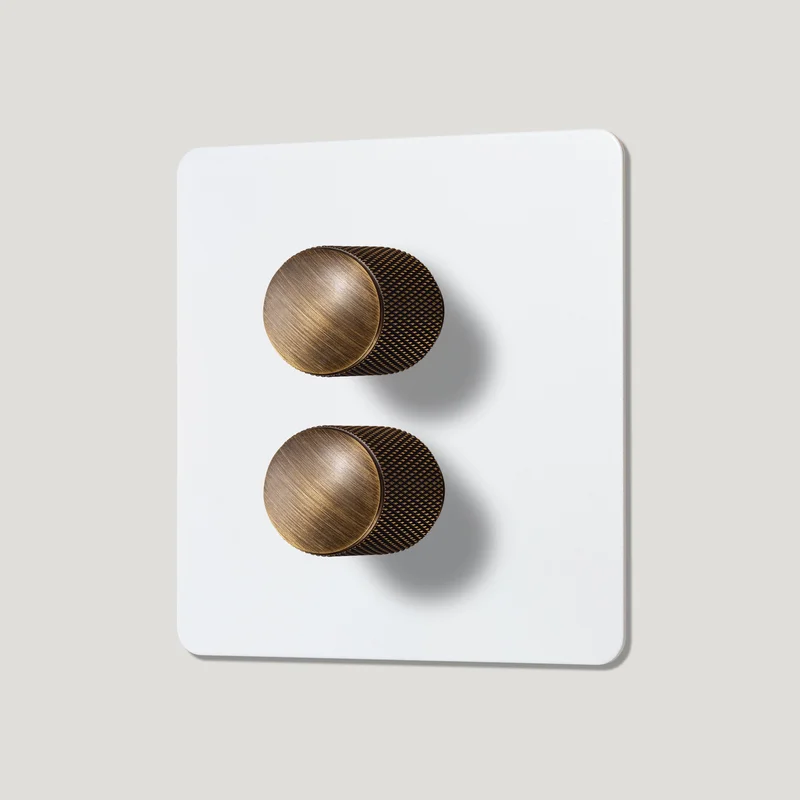 KEPLER 2G Paintable Dimmer Switch - Antique Brass