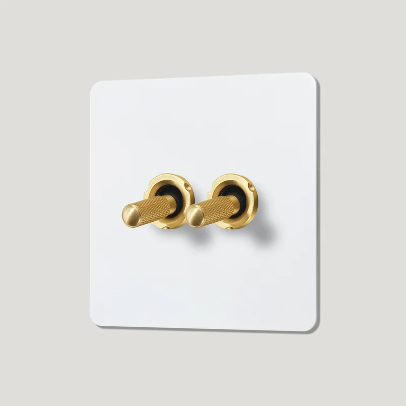 KEPLER 2G Paintable Two Way Toggle Switch - Brass