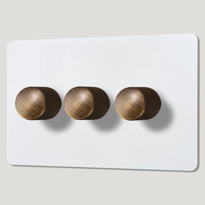 KEPLER 3G Paintable Dimmer Switch - Antique Brass