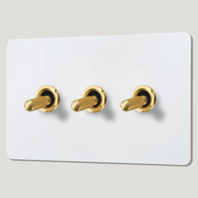 KEPLER 3G Paintable Toggle Switch - Brass