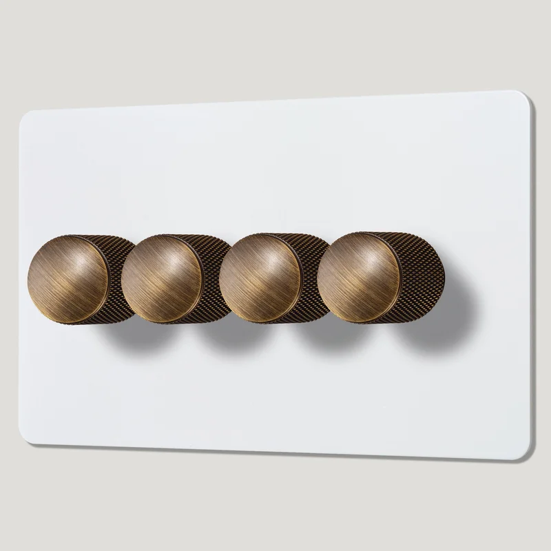 KEPLER 4G Paintable Dimmer Switch - Antique Brass