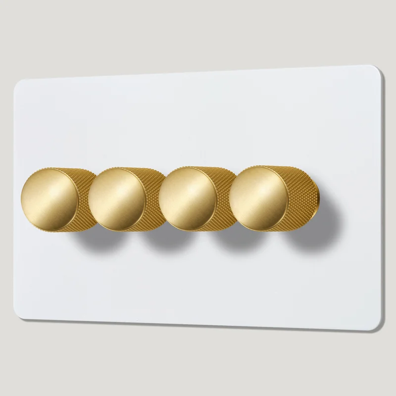KEPLER 4G Paintable Dimmer Switch - Brass