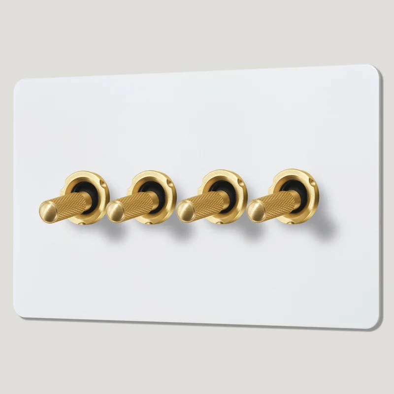 KEPLER 4G Paintable Toggle Switch - Brass
