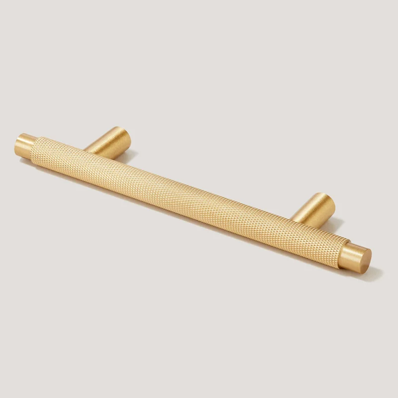 KEPLER Knurled T-Bar Handle - Brass