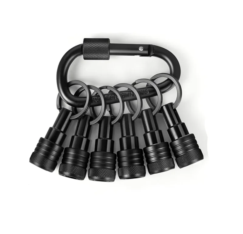 Key Ring 1/4" Hex Shank Quick Change Design for Nut Driver Drill Bit