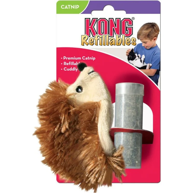KONG REFILLABLES HEDGEHOG BROWN