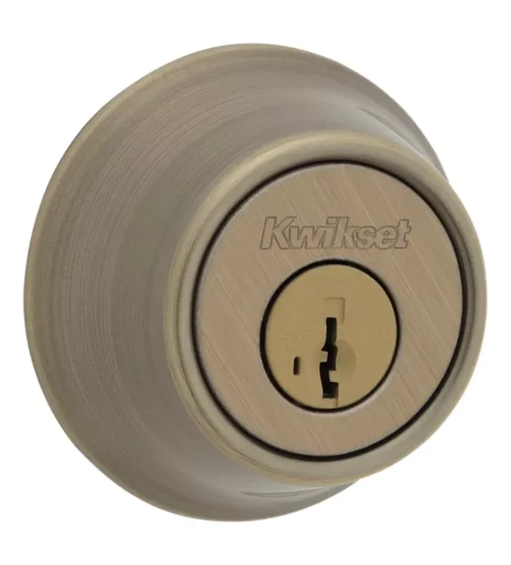 Kwikset 660 Single Cylinder Deadbolt Keyed One Side - featuring SmartKey Satin Chrome