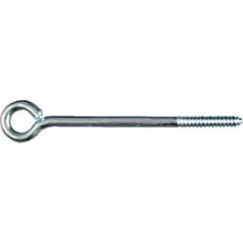 Lag Screw Eye, Zinc, 3/8 x 8-In.