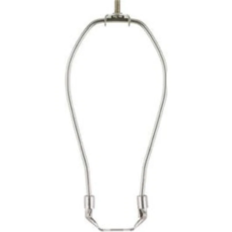 Lamp Harp, Brushed Pewter, 8-In.