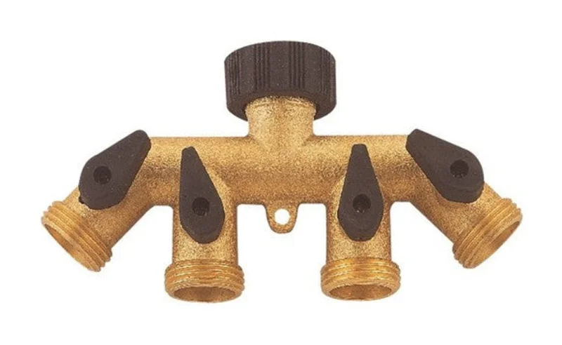 Landscapers Select Brass 4-Way Faucet Manifold