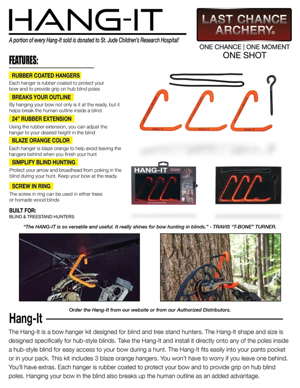 LCA HANG-IT BOW HANGER KIT