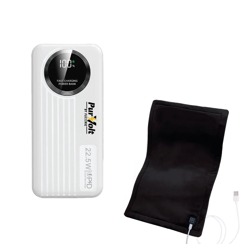 LED Fast Charging Power Bank & Extra Large Electric Heating Pad: Power & Comfort Duo!