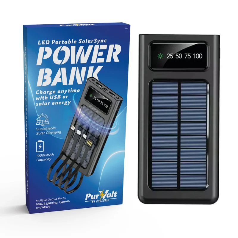 LED Portable Solarsync Power Bank PoLED Portable Solarsync Power Bank Power Anytime, Anywherewer Anytime, Anywhere