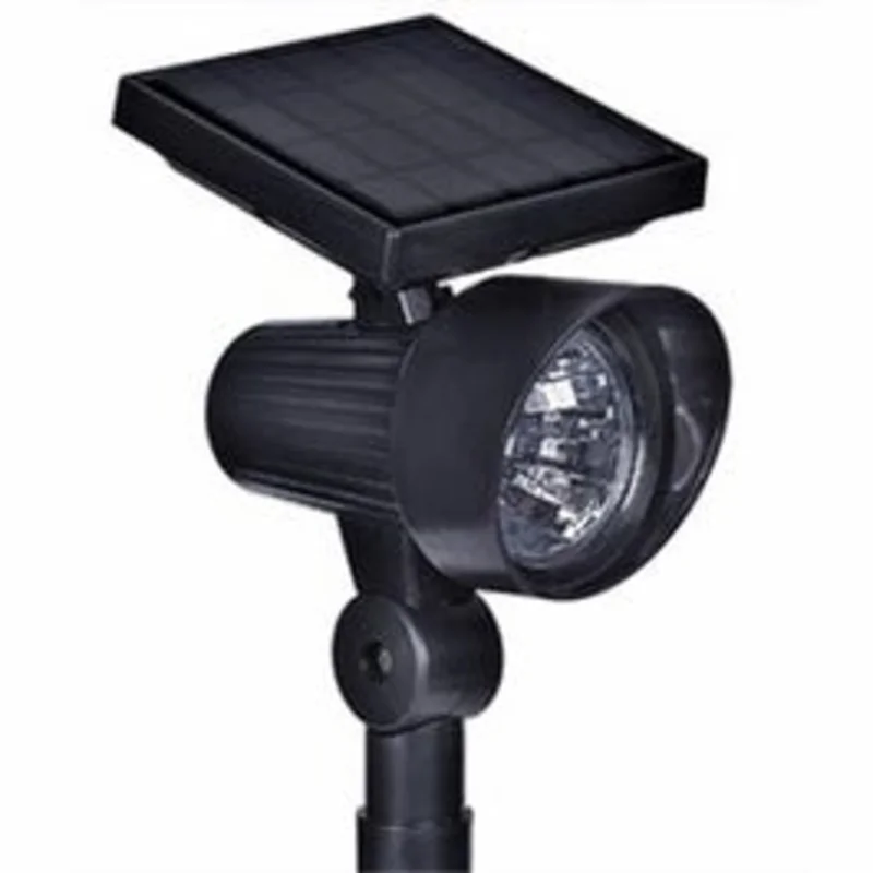 LED Solar Spot Light, Black, 100 Lumens