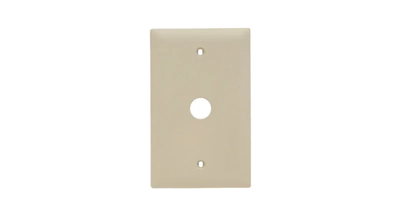 Legrand Pass & Seymour TradeMaster 1-Gang Nylon Wall Plate, 0.625-in Round Opening Ivory
