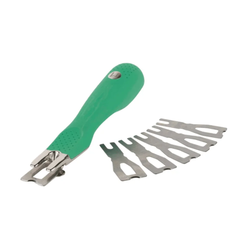 Leister 117.000 Trimming Knife with 0.6mm spacer and 5 spare blades, for vinyl and linoleum