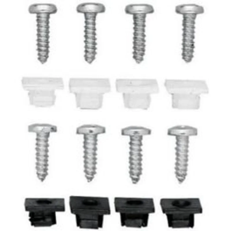License Plate Fastener, Black,Nylon, 4-Pk.