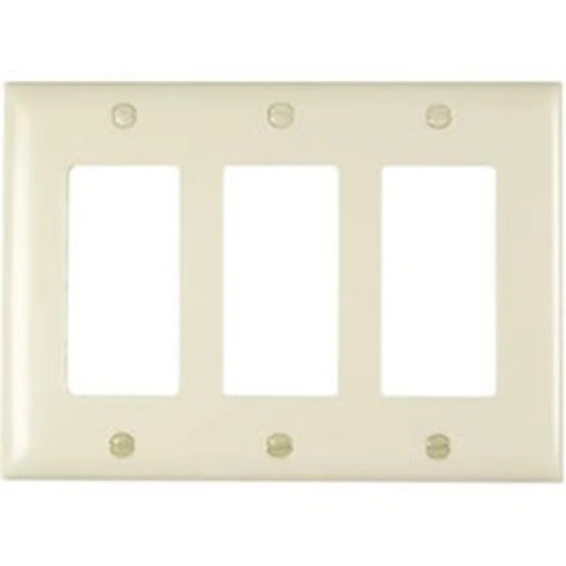 Light Almond 3-Opening Nylon Wall Plate
