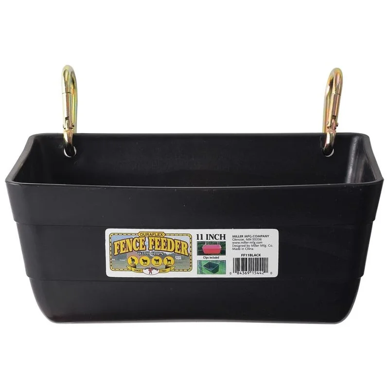 LITTLE GIANT 11" FENCE FEEDER W/SNAPS BLACK
