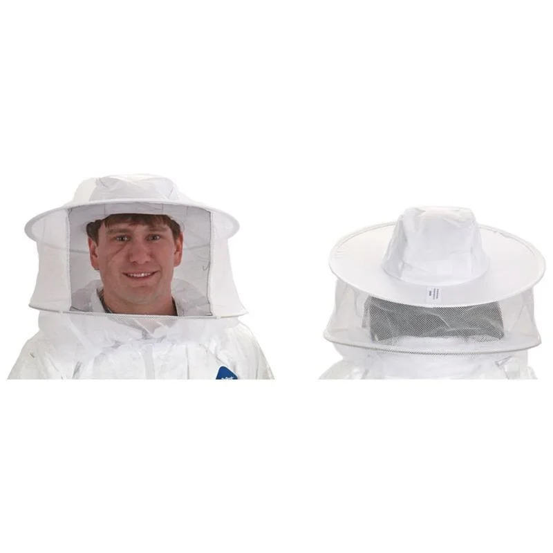 LITTLE GIANT BEEKEEPING VEIL WITH BUILT-IN HAT WHITE