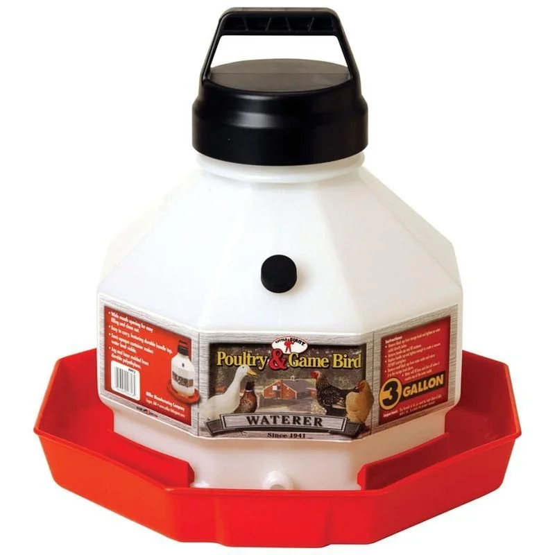 Little Giant Plastic Poultry Waterer RED