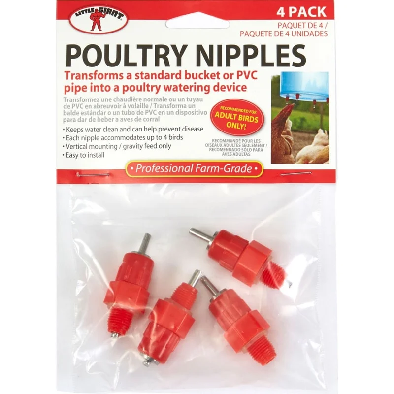 LITTLE GIANT POULTRY WATERING NIPPLE RED