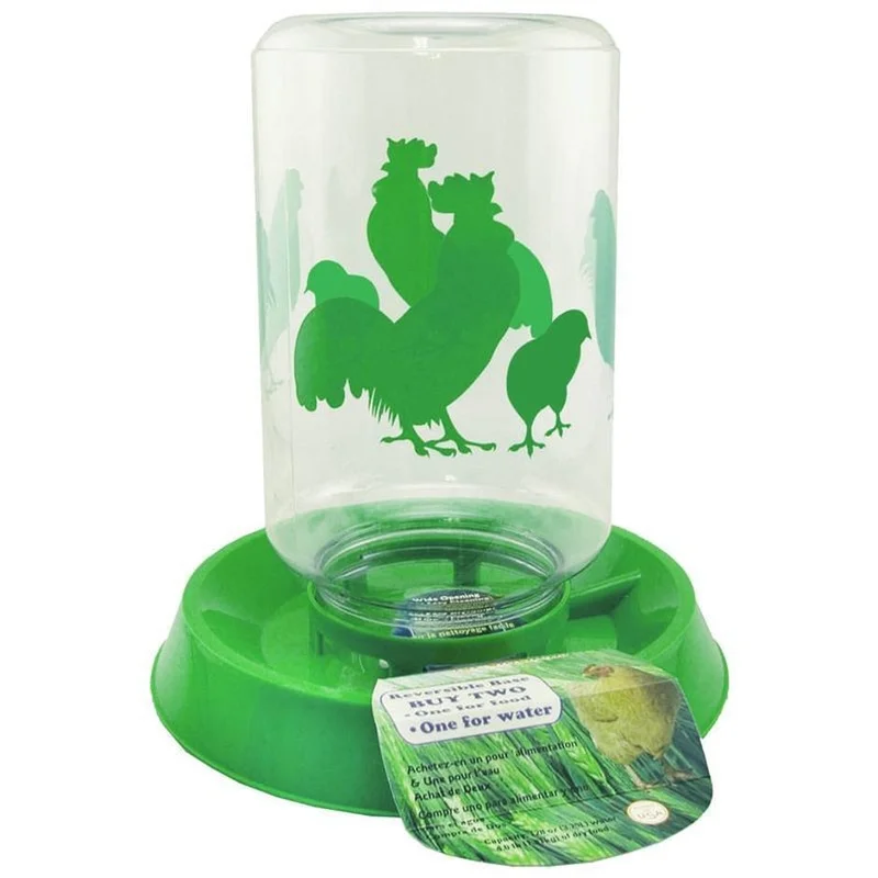 LIXIT CHICKEN FEEDER/WATERER COMBO GREEN