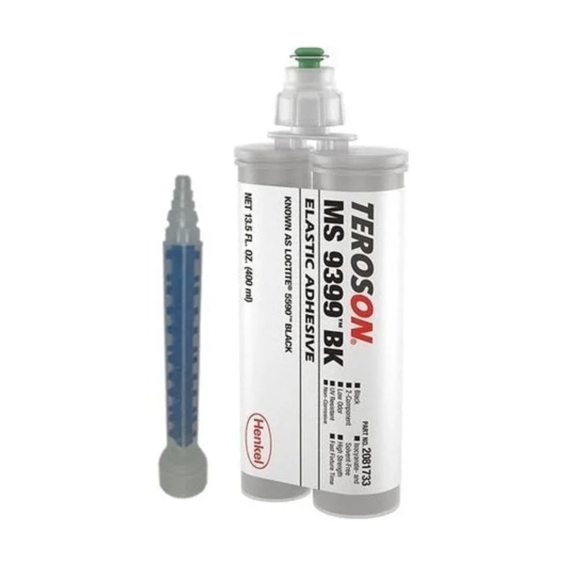Loctite Teroson MS 9399 Black - Silane-Modified Polymer (SMP) Adhesive & Sealant - 20-30 minute set, Flexible, Moisture & UV Resistant, Thick Non-Sag Gel
