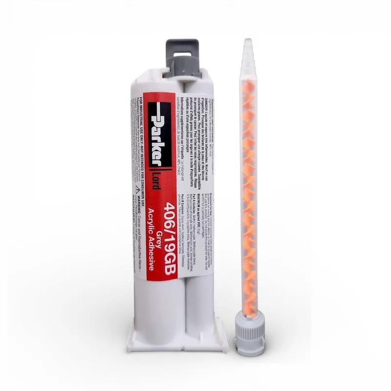 LORD 406/19GB 4-6 Minute "Glass-Bead" formula Temperature Resistant, Non-Sag acrylic adhesive Gray