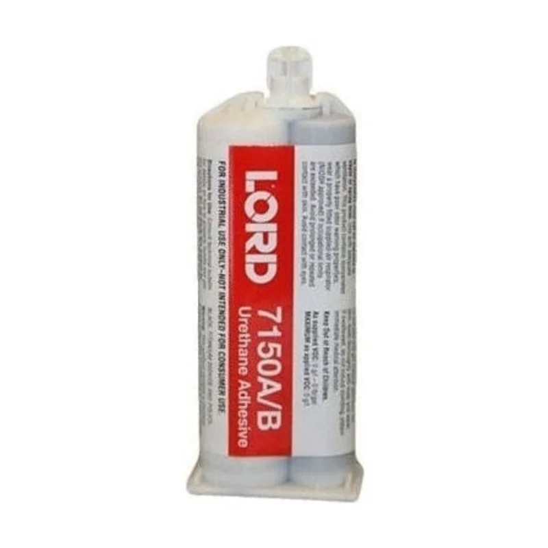 LORD 7150-A/B Gray Urethane Fast Set 5-10 min Adhesive for most plastics, painted metals, rubbers, foam, powder-coated metals, paper, cloth, etc