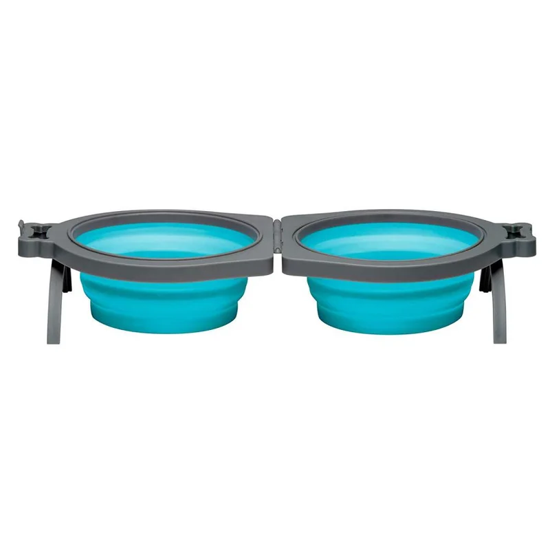 Loving Pets Blue Bella Roma Travel Double Diner Bowl