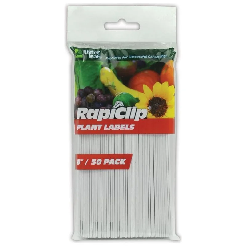 LUSTER LEAF RAPICLIP PLASTIC PLANT LABELS WHITE