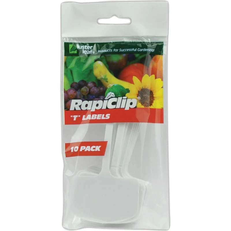 LUSTER LEAF RAPICLIP PLASTIC T LABELS WHITE
