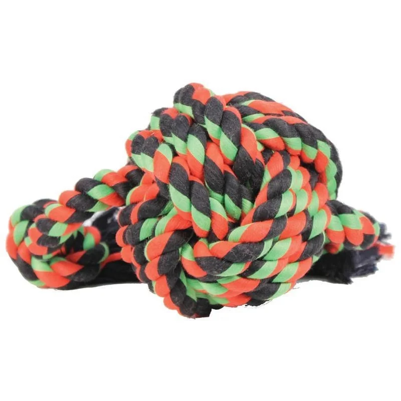 MAMMOTH FLOSSY CHEW MONKEY FIST BALL W/ROPE ENDS MULTI