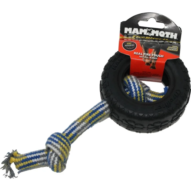 Mammoth TireBiter with Rope Dog Toy