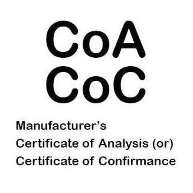 Manufacturer's Certificate of Analysis (COA) to Material Specification