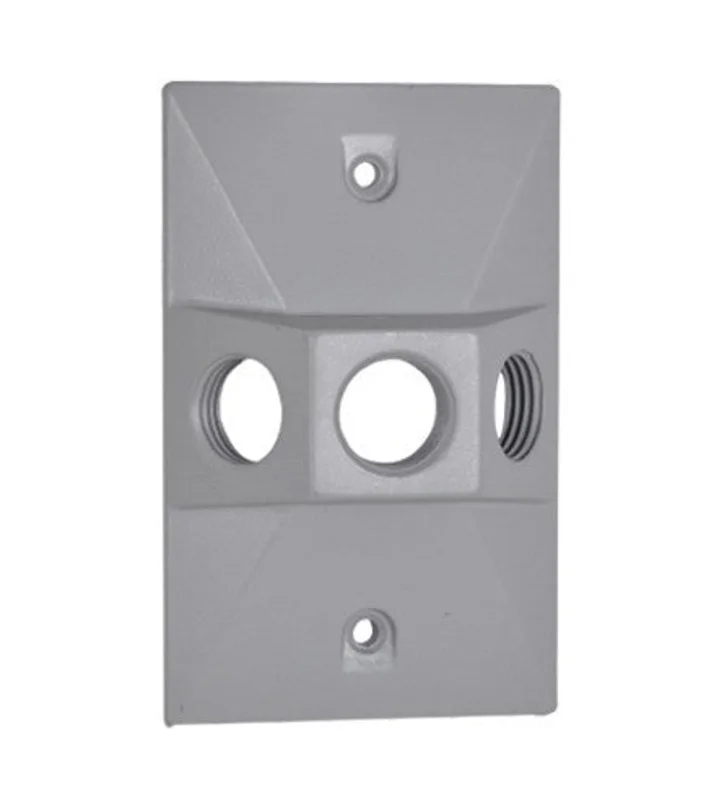 Master Electrician Weatherproof Rectangular Lampholder Cover Gray