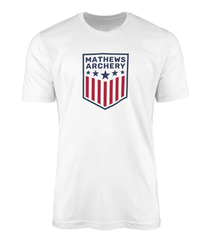 Mathews White Patriot Tee Shirt