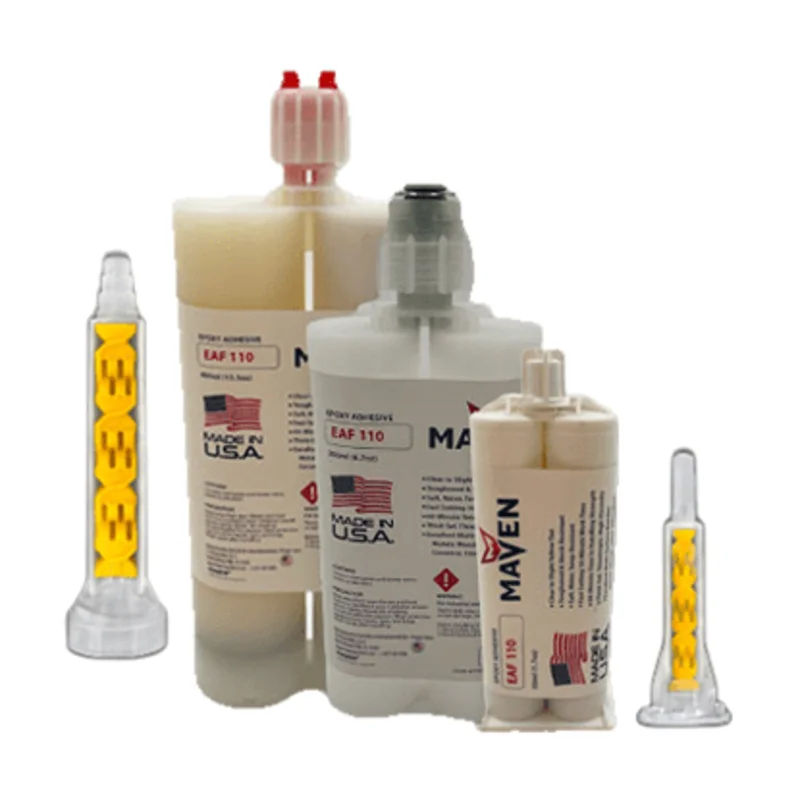 Maven EAF110 Flexible Epoxy - Medium Set 20 minute - Flexible Temp Resistant 20-Minute Set Plastic & Metal Epoxy Translucent Clear
