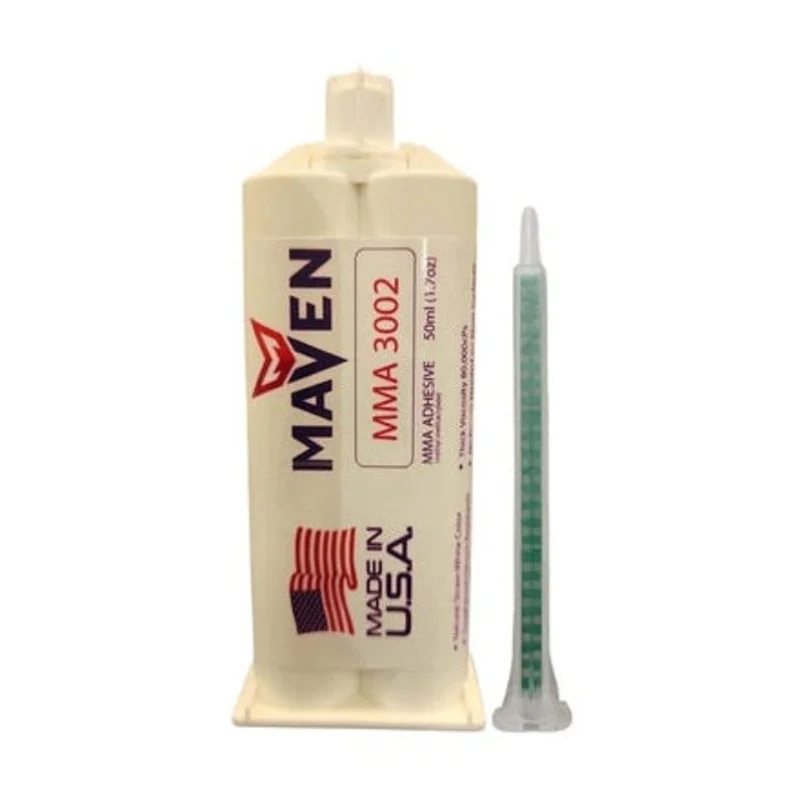 Maven MMA 3002 Acrylic Natural-Straw color - Ultra-Fast Set 2-3 Min MMA Adhesive-1:1 ratio Natural