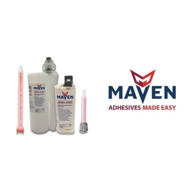 Maven MMA 4085 Acrylic - Medium Set 10-Min MMA Adhesive-Medium Viscosity UV Stable Resistant - Translucent Clear-10:1 ratio