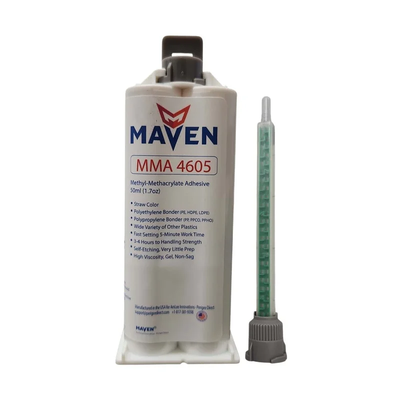 Maven MMA4605 1:1 ratio Polyolefin Bonder (Bonds Polyethylene, Polypropylene& Nylon) High Strength MMA Adhesive