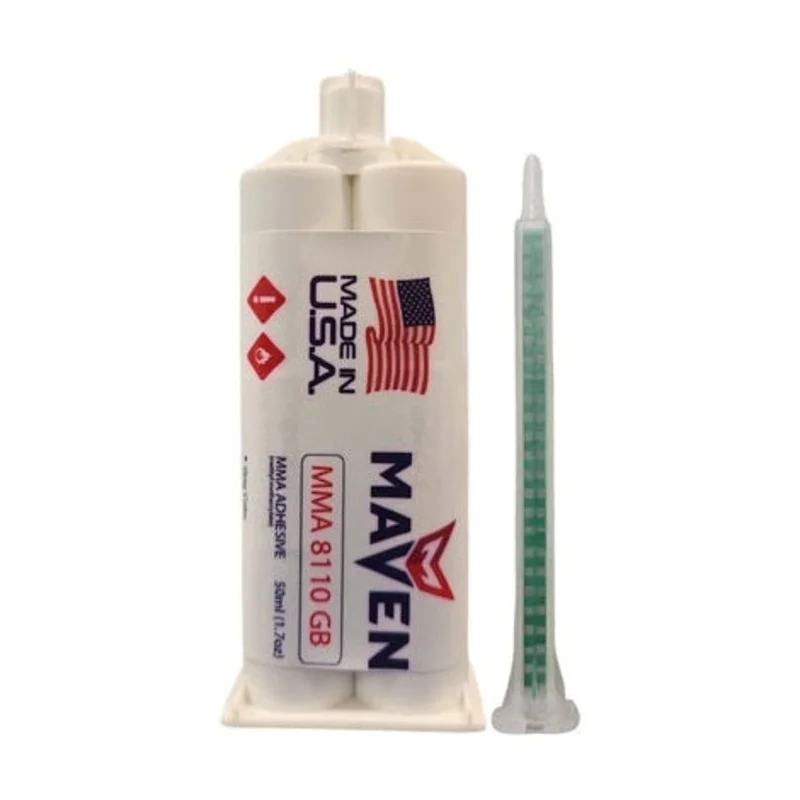 Maven MMA8110 GB - Metals, Galvanized Metals, Hot-Dipped Metals, Nylons, and Plastics MMA with embededed Glass Microbeads - Gray , 10-Minute Set, Exceptional Strength & Elongation